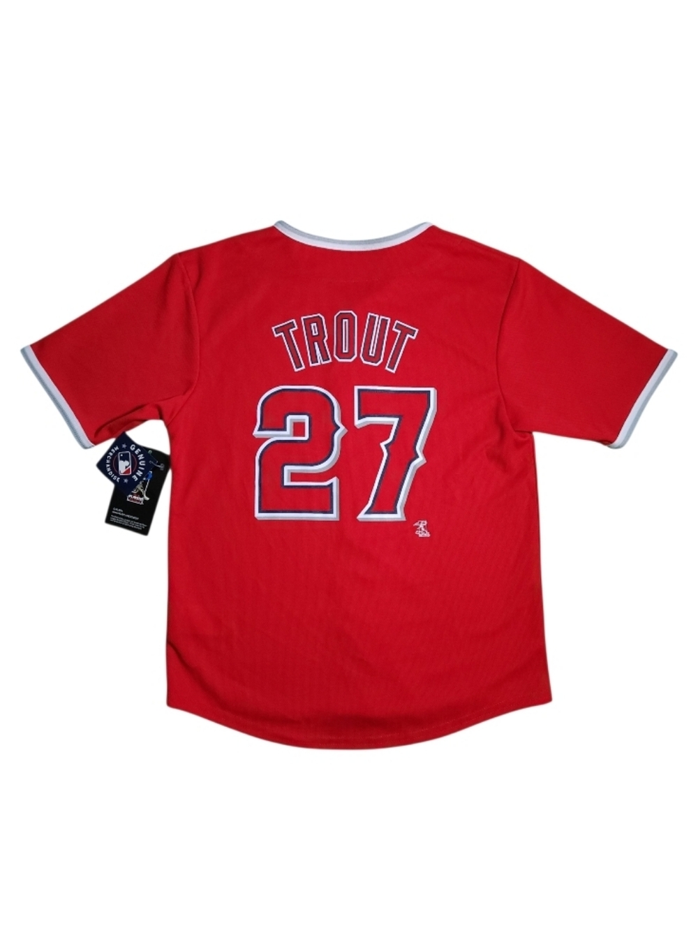Genuine Merchandise Angels Mike Trout #27 Kids Baseball Jersey - Picture 2 of 4